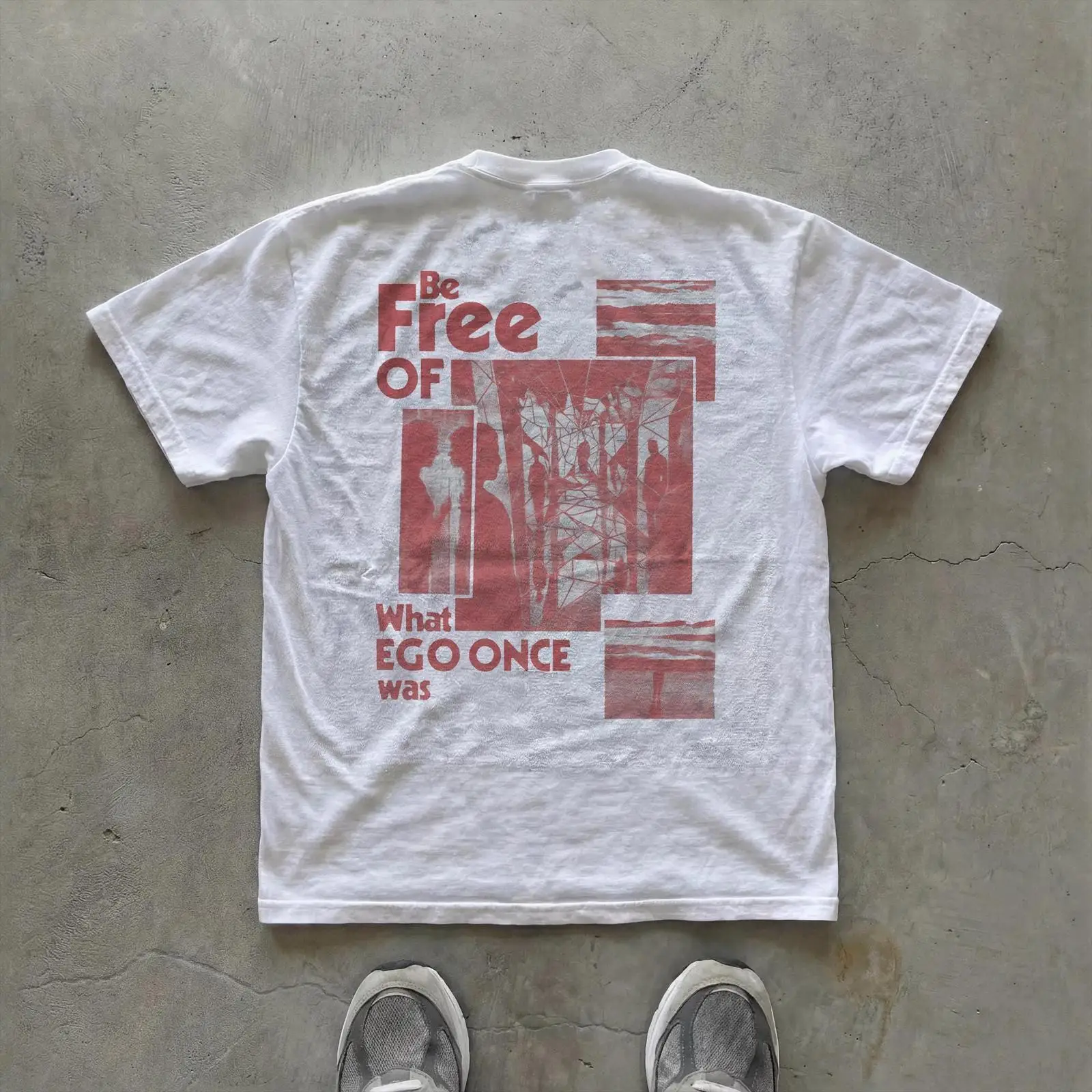 Vintage Fashion Quotes - เสื้อยืดลายคำคม Be Free of Ego ผ้าฝ้าย